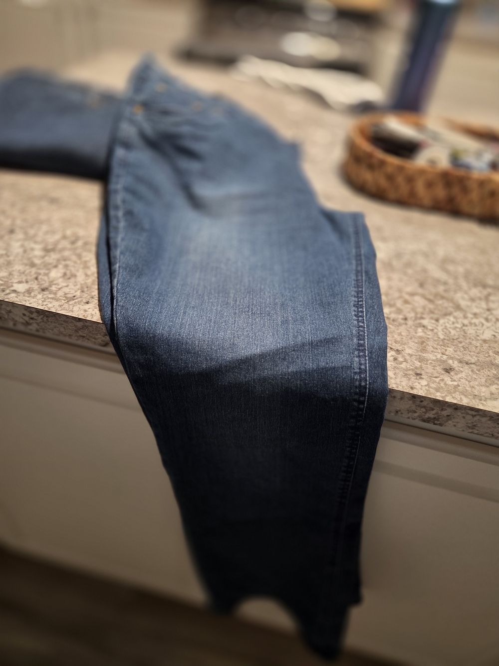2 Pairs Woman Within Dark Blue Straight Leg Women's Jeans